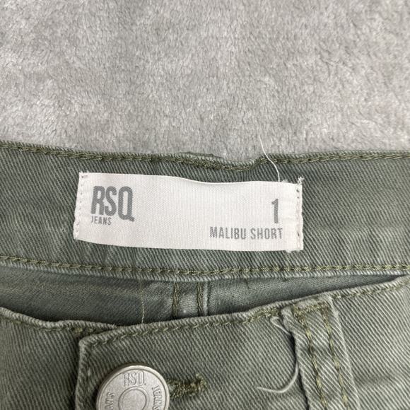 RSQ Malibu Short Women’s Size 1 DENIM JEAN SHORTS Green - Picture 2 of 5